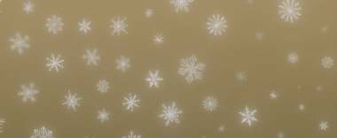 Bej Arkaplanda Beyaz Kar Taneleri