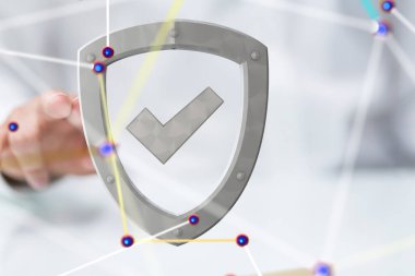 Güvenlik duvarı ile korunan bilgi teknolojisi, güvenli erişim...