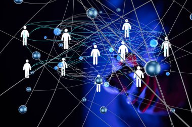 Soyut teknoloji grubu ve veri 3d