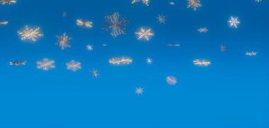 mavi zemin üzerine düşen kar taneleri