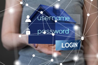 Ev. data Büyük veri görselleştirme arka planı. Soyut teknoloji