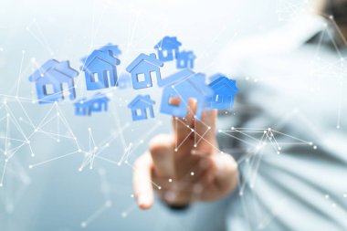 Ev verileri. Parçacıkları ve dijital verileri olan dijital siber uzay