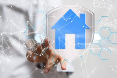 Ev. data Büyük veri görselleştirme arka planı. Soyut teknoloji