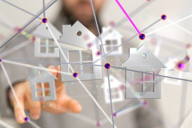 Iot home Telekomünikasyon ağı ve kablosuz mobil internet 