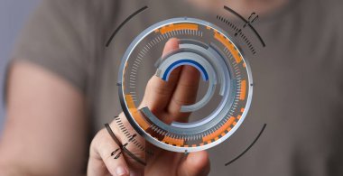 Teknoloji elementleriyle etkileşimli el, gelecekteki arayüz kavramına dokunuyor