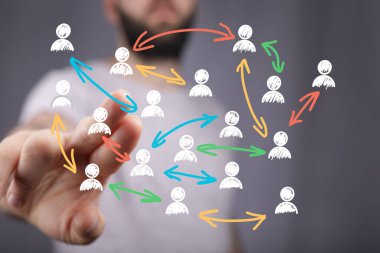 Ağ, Bağlantılar, Sosyal Ağ, Takım İşbirliği, İş Stratejisi, İletişim, Küresel Ağ, İnsan Bağlantısı, Takım Çalışması, Ortak