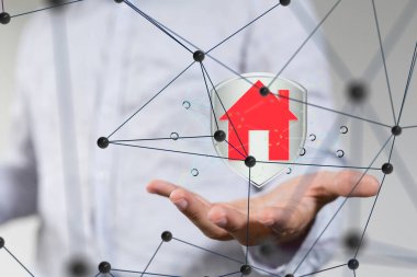 Ev. data Büyük veri görselleştirme arka planı. Soyut teknoloji