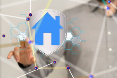 - Sinirsel ağ 3 boyutlu illüstrasyon. Büyük veri ve siber güvenlik