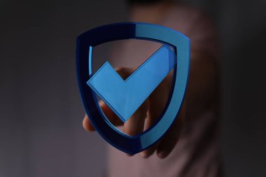 Denetimli Sayısal Oluşturulmuş Güvenlik Kalkanı Sembolü Güvenliği Sunar