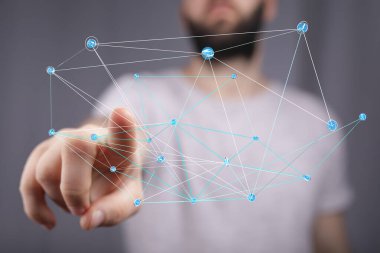 Dijital Ağ Bağlantısı Gelecek Dokunuşuyla Küresel İletişimi Gösteriyor