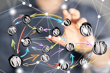 Karmaşık Ağ Sistemi Görselleştirme: Veri Akımı ile El Etkileşimi