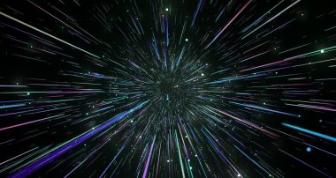 Soyut Işık İzleri: Uzayda Hız ve Hareket