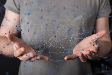 Sosyal ağda konuşan video konferans grubu