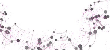 Özet Ağ Bağlantısı Noktaları ve Çizgiler Arkaplanı