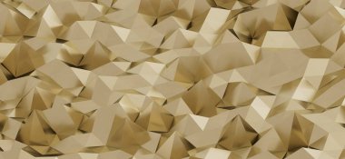 Altın dokulu efektli soyut geometrik çokgen arkaplan