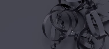 Soyut Koyu Gri Halkalar Arkaplanı