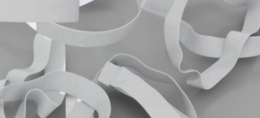 Soyut Beyaz Lastik Bantlar Arkaplanı