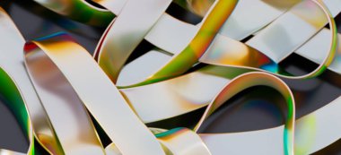 Soyut yanardöner kurdele tasarımı