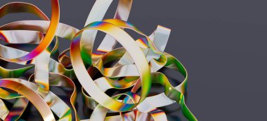 Soyut yanardöner kurdeleler tasarım arka planı