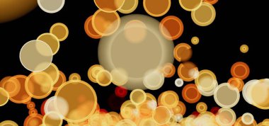 Soyut Altın ve Turuncu Halkalar