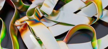 Soyut yanardöner kurdeleler akan tasarım