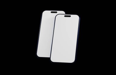 Dijital içerik için boş ekranı olan minimalist akıllı telefon modeli