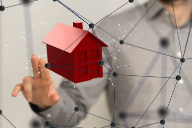 Ev verileri. Parçacıkları ve dijital verileri olan dijital siber uzay