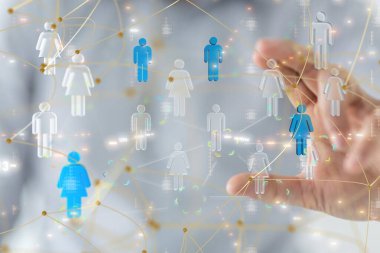 Koyu arkaplan üzerinde noktalar olan soyut çizgiler.