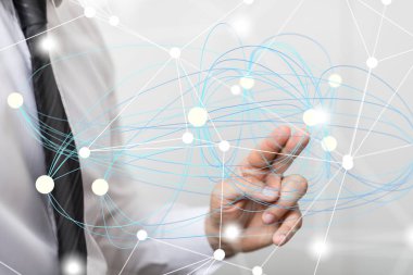 Konferans Dijital Ağ ve Veri Konsepti 3D - 3D