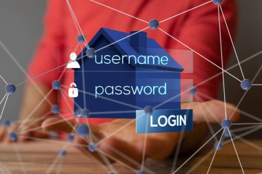 Ev verileri. Parçacıkları ve dijital verileri olan dijital siber uzay