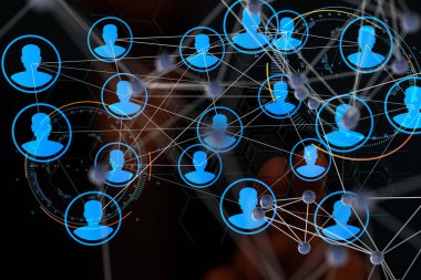 Soyut teknoloji grubu ve veri 3d