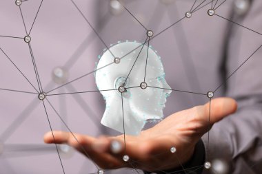 Koyu arkaplan üzerinde noktalar olan soyut çizgiler.