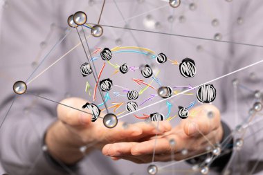 Halkın ağ yapısı HR - İnsan kaynakları yönetimi ve reklamı