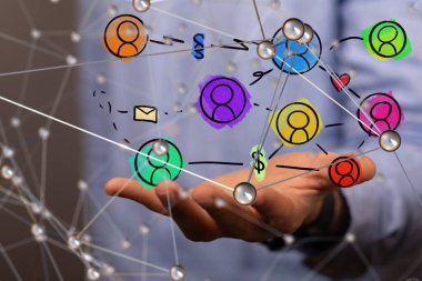 Halkın ağ yapısı HR - İnsan kaynakları yönetimi ve reklamı