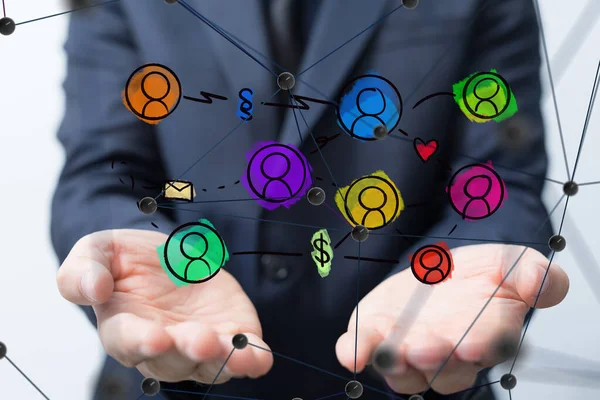 Soyut teknoloji grubu ve veri 3d