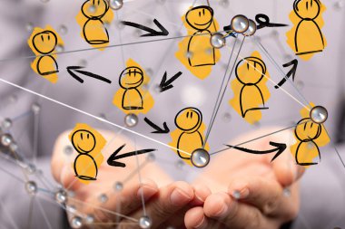 Halkın ağ yapısı HR - İnsan kaynakları yönetimi ve reklamı