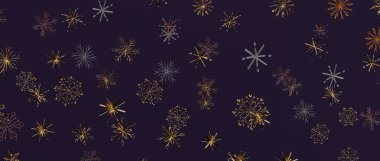 Şenlikli Tatil Tasarımları İçin Karanlık Arkaplanda Zarif Kar Tanesi Deseni