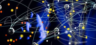 Dünya çapında küresel ağ ve veri alışverişine dokunmak 3B oluşturma