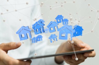 Ev verileri. Parçacıkları ve dijital verileri olan dijital siber uzay