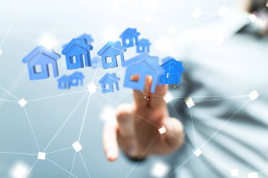 Ev verileri. Parçacıkları ve dijital verileri olan dijital siber uzay