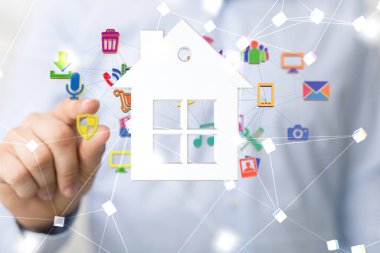 - Sinirsel ağ 3 boyutlu illüstrasyon. Büyük veri ve siber güvenlik