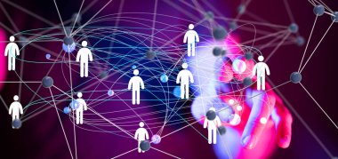 Soyut teknoloji grubu ve veri 3d