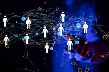 Soyut teknoloji grubu ve veri 3D - bağlantı