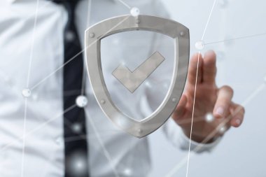 Güvenlik duvarı ile korunan bilgi teknolojisi, güvenli erişim...