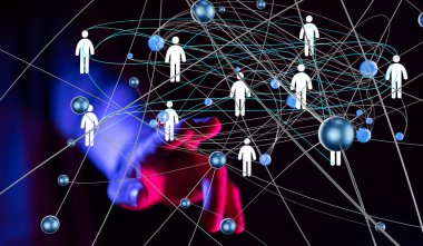 Soyut teknoloji grubu ve veri 3d