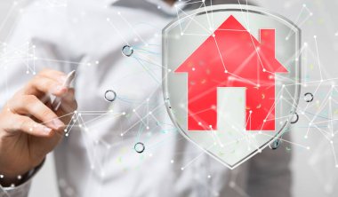 - Sinirsel ağ 3 boyutlu illüstrasyon. Büyük veri ve siber güvenlik