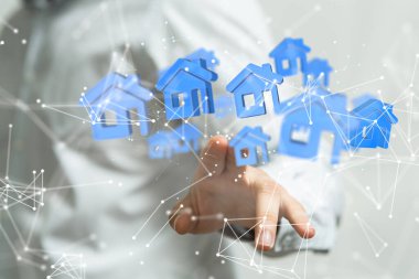 Ev verileri. Parçacıkları ve dijital verileri olan dijital siber uzay