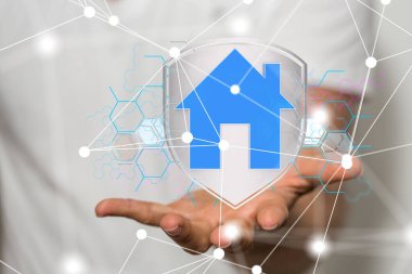 Ev verileri. Parçacıkları ve dijital verileri olan dijital siber uzay