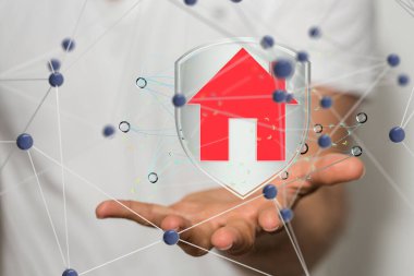 Ev verileri. Parçacıkları ve dijital verileri olan dijital siber uzay