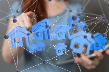 Ev verileri. Parçacıkları ve dijital verileri olan dijital siber uzay